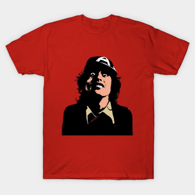 Angus Young AC/DC T-Shirt by rasterasu